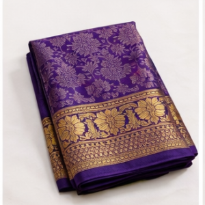 black kanchipuram saree
