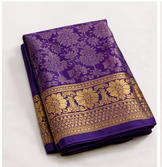 black kanchipuram saree