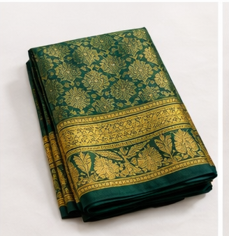 black kanchipuram saree