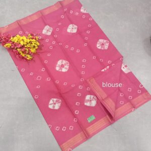 bandhani pure cotton saree with blouse