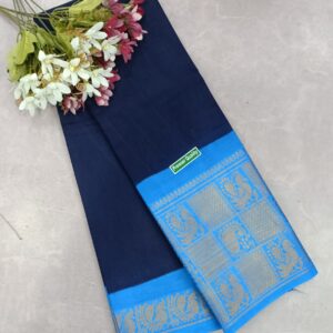 long border plain pure cotton saree